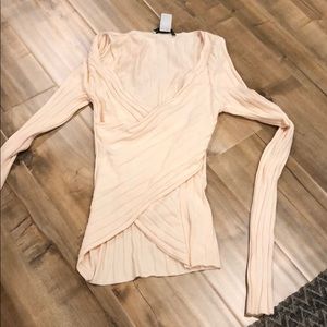 Long Sleeve wrapped crop top